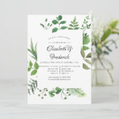 Invitation Dîner de répétition de la forêt forestière (Debout devant)