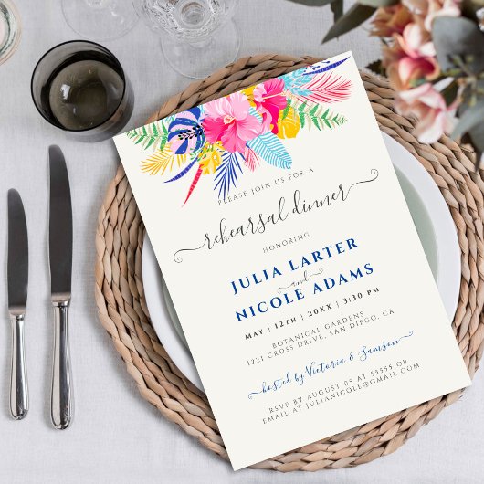 Invitation Dîner de répétition de la forêt tropicale sauvage