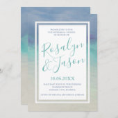 Invitation Dîner de répétition de la frontière océanique pein (Devant / Derrière)