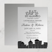 Invitation Dîner de répétition de la grande ville (Devant / Derrière)