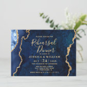 Invitation Dîner de répétition de la grille d'âge en marbre d (Debout devant)