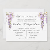 Invitation Dîner de répétition de la Lavande violette (Devant)