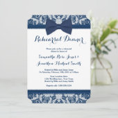 Invitation Dîner de répétition de la Marine Blue & White Lace (Debout devant)