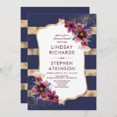 Invitation Dîner de répétition de la marine de Bourgogne et d (Devant / Derrière)