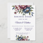 Invitation Dîner de répétition de la marine de Bourgogne et d (Devant)