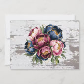 Invitation Dîner de répétition de la Marine de Bourgogne rose (Dos)