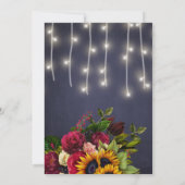 Invitation Dîner de répétition de la marine d'hiver fleurie r (Dos)