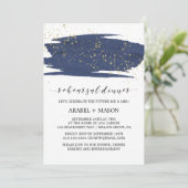 Invitation Dîner de répétition de la marine et de l'or (Debout devant)