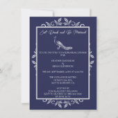 Invitation Dîner de répétition de la Marine Peacock (Devant)