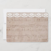 Invitation Dîner de répétition de la musique romantique Invit (Dos)