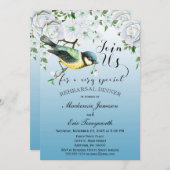 Invitation Dîner de répétition de la nature d'oiseaux Invitat (Devant / Derrière)