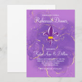 Invitation Dîner de répétition de la Nouvelle-Orléans Invitat (Devant / Derrière)