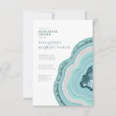 Invitation Dîner de répétition de la Parties scintillant de g (Devant)