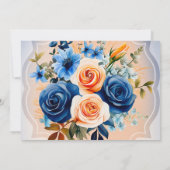 Invitation Dîner de répétition de la Parties scintillant flor (Dos)