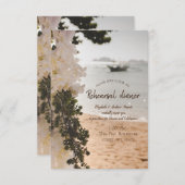 Invitation Dîner de répétition de la plage (Devant / Derrière)