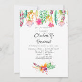 Invitation Dîner de répétition de la plage d'été tropicale (Devant)