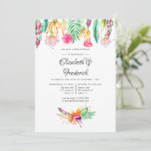 Invitation Dîner de répétition de la plage d'été tropicale (Debout devant)