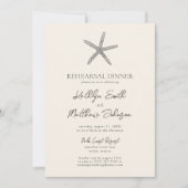 Invitation Dîner de répétition de la plage moderne Starfish (Devant)