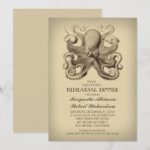 Invitation dîner de répétition de la plage nautique de poulpe (Devant / Derrière)