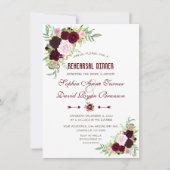 Invitation Dîner de répétition de la Royal Burgundy Marsala F (Devant)