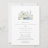 Invitation Dîner de répétition de la Skyline de New York (Devant)