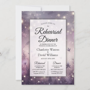 Invitation Dîner de répétition de la soirée enchantée sous le