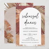 Invitation Dîner de répétition de la Terre de Pampas Grass Bo (Devant / Derrière)