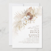 Invitation Dîner de répétition de la Terre et des Fleurs blan (Devant)