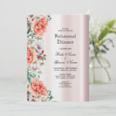 Invitation Dîner de répétition de la tourbe d'aquarelle (Debout devant)