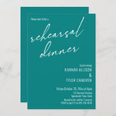 Invitation Dîner de répétition de la typographie simple moder (Devant / Derrière)