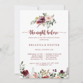 Invitation Dîner de répétition de la veille Floral Rustique (Devant)