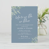 Invitation dîner de répétition de la verdure d'eucalyptus ble (Debout devant)