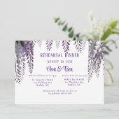 Invitation Dîner De Répétition De La Wisteria Plutôt Violet (Debout devant)