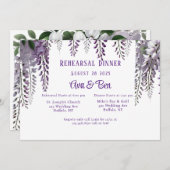 Invitation Dîner De Répétition De La Wisteria Plutôt Violet (Devant / Derrière)