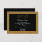 Invitation Dîner de répétition de l'accentuation de l'or et d (Devant / Derrière)