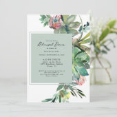 Invitation Dîner de répétition de l'âge de cactus Tropical Su (Debout devant)