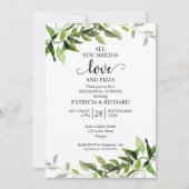Invitation Dîner de répétition de l'amour de verdure et de pi (Devant)