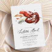 Invitation Dîner de répétition de l'aquarelle de homard