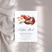 Invitation Dîner de répétition de l'aquarelle de homard