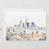 Invitation Dîner de répétition de l'aquarelle de Los Angeles  (Dos)