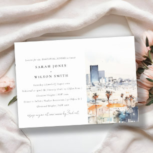 Invitation Dîner de répétition de l'aquarelle de Los Angeles 