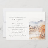 Invitation Dîner de répétition de l'aquarelle Salt Lake City  (Devant)