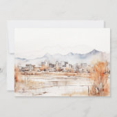 Invitation Dîner de répétition de l'aquarelle Salt Lake City  (Dos)