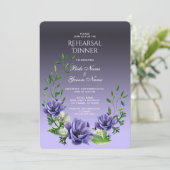 Invitation Dîner de répétition de l'aquarelle violet (Debout devant)