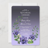 Invitation Dîner de répétition de l'aquarelle violet (Devant)