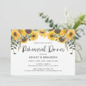 Invitation Dîner de répétition de l'automne du tournesol Invi (Debout devant)