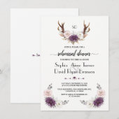 Invitation Dîner de répétition de Lavender Blush Floral Antle (Devant / Derrière)