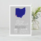 Invitation Dîner de répétition de l'état de Silver Grey Ohio (Debout devant)