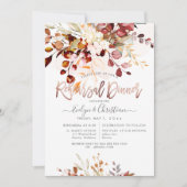 Invitation Dîner de répétition de l'eucalyptus de l'automne r (Devant)