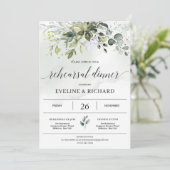 Invitation Dîner de répétition de l'eucalyptus du feuillage d (Debout devant)